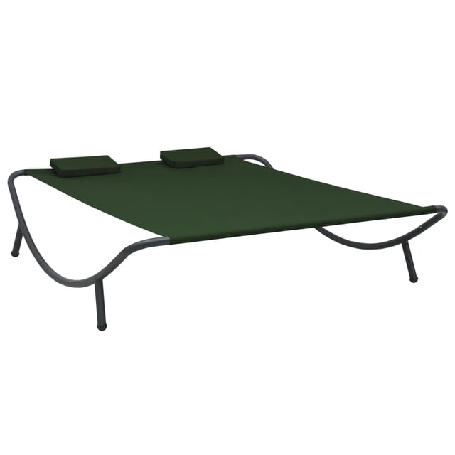 vidaXL Lit de Salon Extérieur Tissu Vert