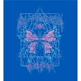 thumbnail image 4 of Distressed Black Metal Butterfly Adult Royal Blue Crew Neck Short Sleeve Tee-Medium, 4 of 4