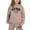 Khaki, variant on lnmuld Two Piece Outfits Stylish Girls Winter Outfits Set Printed Hooded Sweatshirt Ensemble Casual Wear with Easy Care Instructions Solid Color Size:8-9 Years