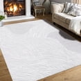 thumbnail image 3 of Modern Abstract Area Rug – Soft Low Pile Faux Wool Carpet – Non-Slip, Washable, Non-Shedding – Perfect for Living Room, Bedroom, 3 of 7