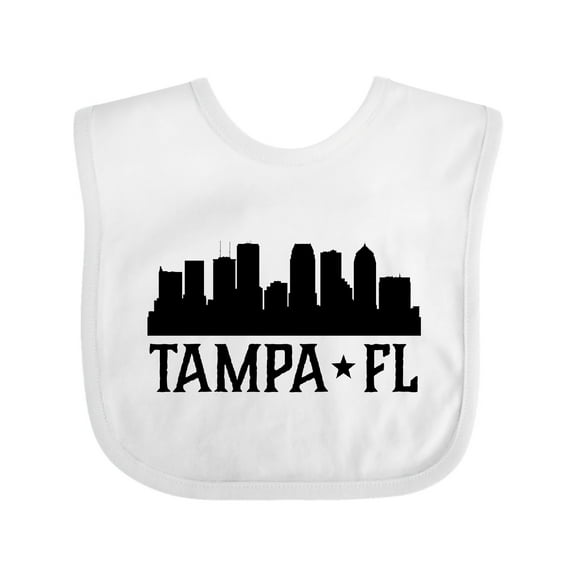 Inktastic Tampa Florida City Skyline Boys or Girls Baby Bib