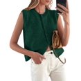thumbnail image 1 of Chaleco sin mangas con botones PRETTYGARDEN Verde Oscuro XXL, 1 of 8