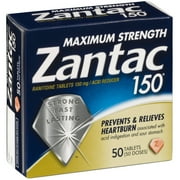 Zantac Zantac Maximum Strength, Tablets, 50 CT (Pack of 4)