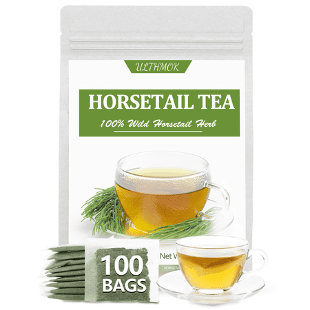 ULTHMOK Horsetail Tea Bags 100 Count Made with 100% Wild Natural Horse Tail Herb