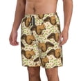 thumbnail image 2 of Balery Cute Squirrel with Green Leaves Traje de Baño Estilo Hawaiano para Hombre, Shorts de Secado Rápido con Bolsillos-Medium, 2 of 6