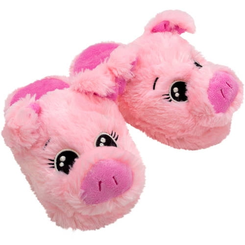 Girl's Critter Pig Slippers - Walmart 