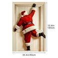 thumbnail image 3 of Hometravel Funny Santa Door Banner, Humorous Backside Design Christmas Entrance Decor, Novelty Hanging Sign for Front Door, Porch, Indoor Wall, Holiday Party Atmosphere, 3 of 5
