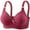 Wine, variant on Dreluolixuan Sports Bras for Women Bras Full Coverage Push Up Padded Wide Straps Bralettes Breathable Comfortable Underwear