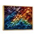 thumbnail image 2 of Designart "modern Wood Rainbows Delight II" Abstract Spirals Floater Framed Wall Decor, 2 of 7