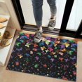 thumbnail image 2 of Black Colorful Dot Butterfly Pattern Door Rugs,Washable Non Slip Door Mats Indoor,Decorative Door Mats,Entry Mat Indoor for Entrance,Bedroom,Kitchen,Bathroom,20"x32", 2 of 6