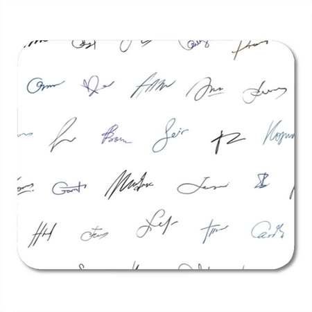 SIDONKU Different Fictitious Autographs Signatures Abstract Accord Agreement Certificate Mousepad Mouse Pad Mouse Mat 9x10