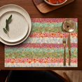 thumbnail image 5 of Pioneer Flower Floral Print Pattern Summer Placemats Table Placemats Set Of 4-Linen Kitchen Washable Placemats Table Mats 12x18 Inch Non-Slip Heat Resistant, 5 of 5