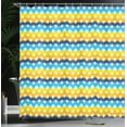 thumbnail image 4 of Ambesonne Abstract Shower Curtain, Blots with a Colorful Back, 69"Wx75"L, Blue Yellow Night Blue, 4 of 5