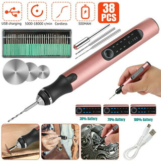 NKTIER Mini Rotary Tool Kit 3.6V Electric Grinder Machine 3-Speed Grinder  Set USB Rechargeable Mini Engraving Pen Tool for Grinding Sanding Drilling  Polishing Engraving DIY Crafts 