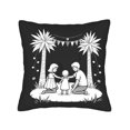 thumbnail image 4 of Set of 2 18x18in Throw Pillow Covers - Elegant Family Scene with Palm Trees & Heart Decorations for Couch Bed Car, 4 of 8