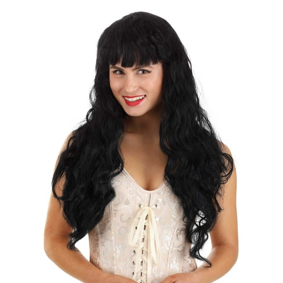 Women's Long Wavy Black Wig