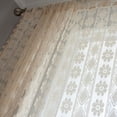 thumbnail image 2 of Juego de varillas para cortinas con acabado de flores beige huecas americanas sin perforaciones, 2 of 6