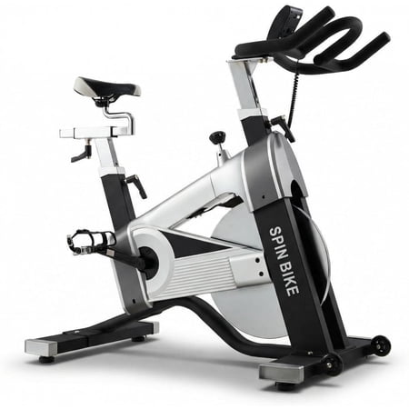 Heavy-Duty Indoor Exercise Bike with 49 LB Flywheel & 275 LB Weight Capacity Commercial Stationary Bike for Home Gym Adjustable Seat & Multi-Grip Handlebars Quiet Belt Drive System - Black