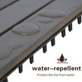thumbnail image 6 of Mcombo 10 Pieces 12"x12" Outdoor Wood Flooring Interlocking Deck Tiles Grey, 6 of 7