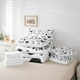 thumbnail image 6 of Manfei Stars Loves Print 7 Pieces Bedding Comforter Set,Graffiti Artwork Full Bedding Set,White Black Fitted Sheet Flat Sheet For Girls Kids,Ultra Soft Home Decor Reversible, 6 of 8