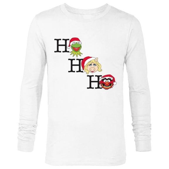 Disney Muppets Kermit Miss Piggy and Animal Holiday - Long Sleeve T-Shirt for Men -Customized-White