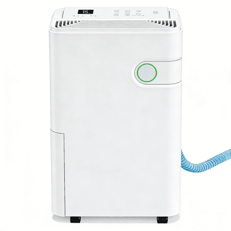 Dehumidifier for Basements, 80 Pints with Drain Hose for Continuous Drainage, 5L/1.32 Gallon Water Tank, Covers up to 5,500 Sq Ft, Quiet Operation for Home Bedroom Bathroom