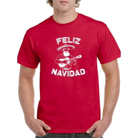 Feliz Navidad! T-Shirt Men -Smartprints Designs, Male 5X-Large
