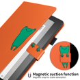 thumbnail image 3 of Dteck Case for Amazon Fire HD 8 (2020) 8-inch,Magnetic Patterned PU Leather Wallet Card Holder Amazon Fire HD 8 Plus (2020) Case Kickstand Shockproof Protective Folio Cover,Orange, 3 of 7