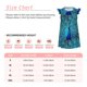 thumbnail image 3 of Balery Beautiful Blue Peacock Camisón de princesa para niñas, pijama de algodón con mangas abullonadas, suave y bonito.-Small, 3 of 6