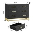 thumbnail image 2 of TROPOW Dressers & Chests of Drawers,6 Drawers Dresser for Bedroom, TV Stand Dressers Chest of Drawers for Living Room Hallway Entryway, Black, 2 of 7