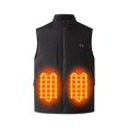 thumbnail image 3 of guisaled Heated Vest for Men Smart Rechargeable USB Heated Jacket Warm Lightweight Softshell 6 Heating Zone Heated Vests Battery Pack Not Included, 3 of 9