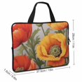 thumbnail image 2 of AWERP Laptop Bag - Durable and Stylish Watercolor Red Orange Big Poppy Flowers Summer Design - Soft Carrying Travel Case 15inch, 2 of 5