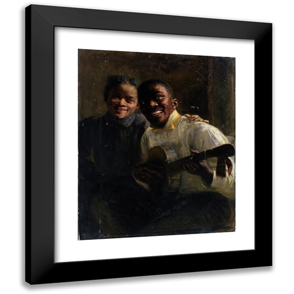 Robert Lee Maccameron 12x14 Black Modern Framed Museum Art Print Titled - Two Negro Musicians
