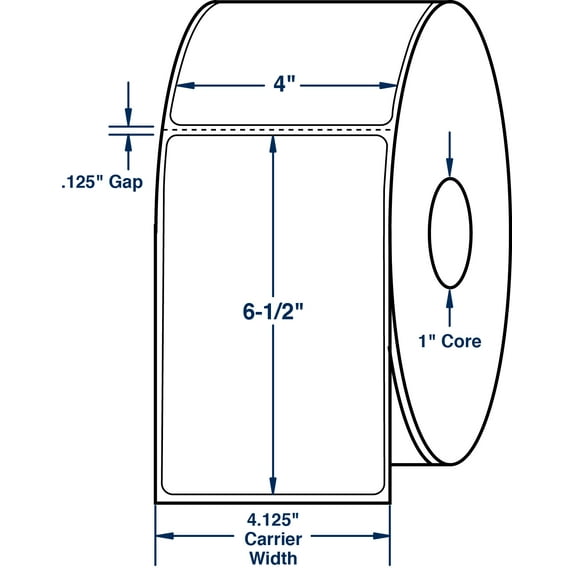 Compulabel 530673, 4" x 6-1/2" Direct Thermal Labels