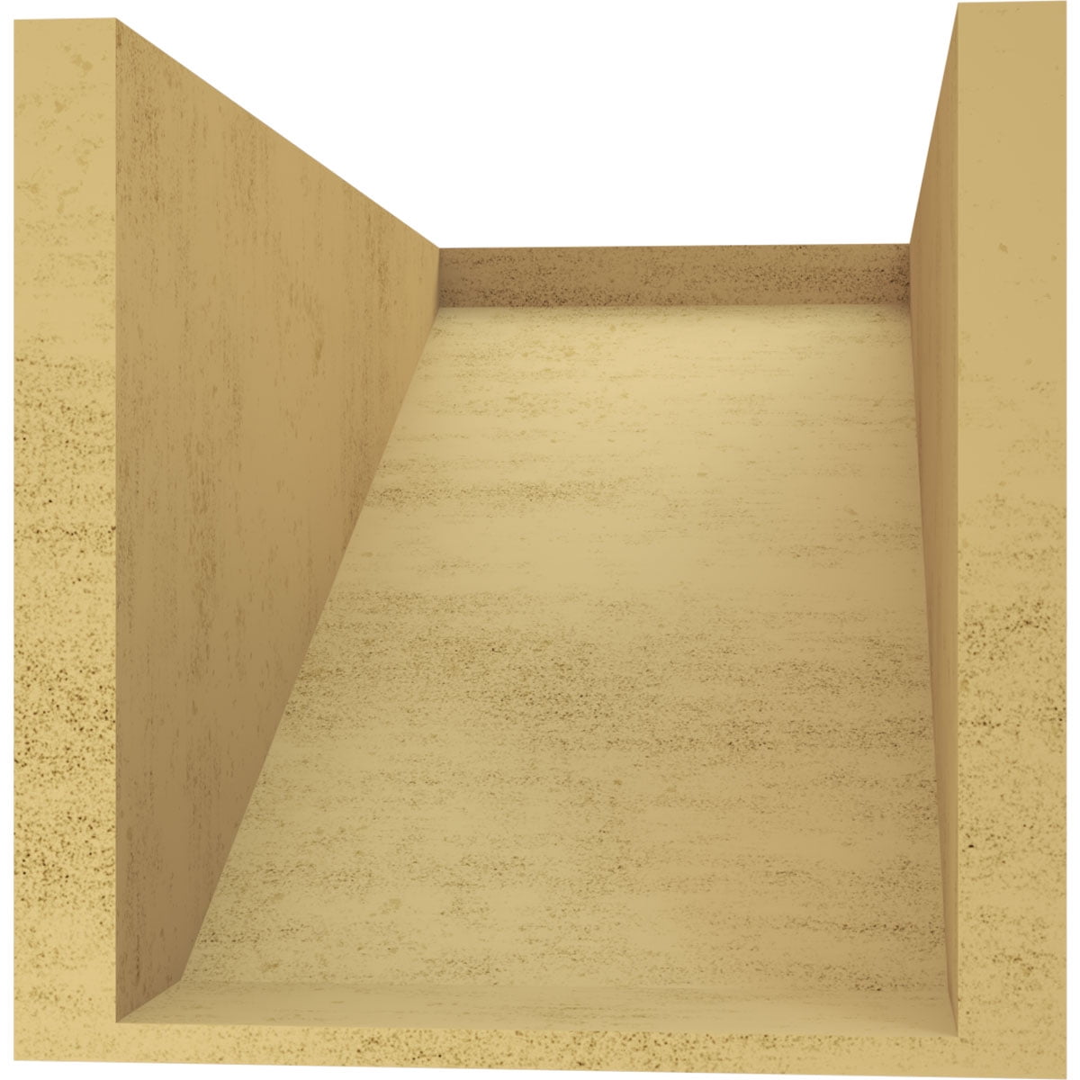 10"W x 20"D x 10"H Wide Concord Rough Cedar Woodgrain TimberThane Corbel, Primed Tan