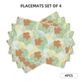 thumbnail image 2 of Placemats Set Of 4 / 6, Tropical Flowers Placemats For Dining Table Indoor/Outdoors Heat Resistant Washable Placemats 18" X 12", 2 of 8