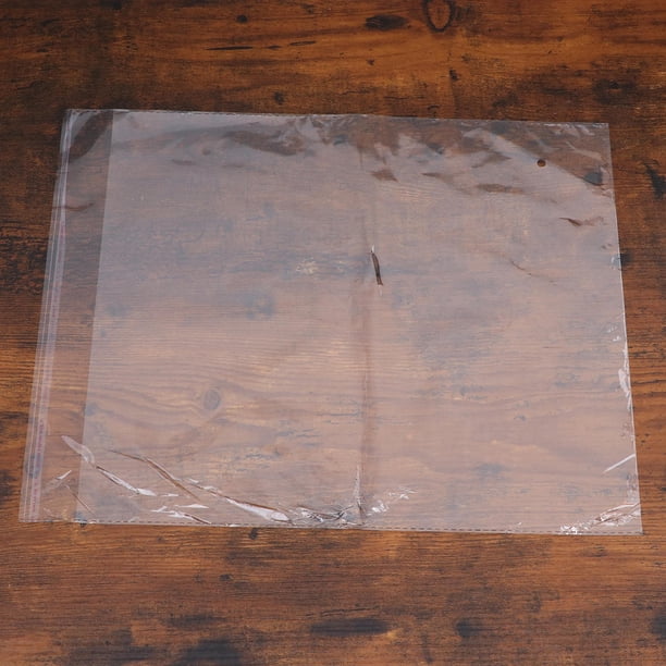 Houderco 100Ud Bolsas Transparentes Para Ropa Con Adhesivo Auto Sellante De Material Px Resistente