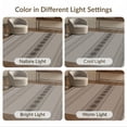thumbnail image 7 of ODIKA 3'x5' Brown Geometric Striped Design Washable Accent Rug Contemporary Pattern with Accents Pet Friendly, Non-Shedding Mat for Bedside, Nursery Room, 7 of 7