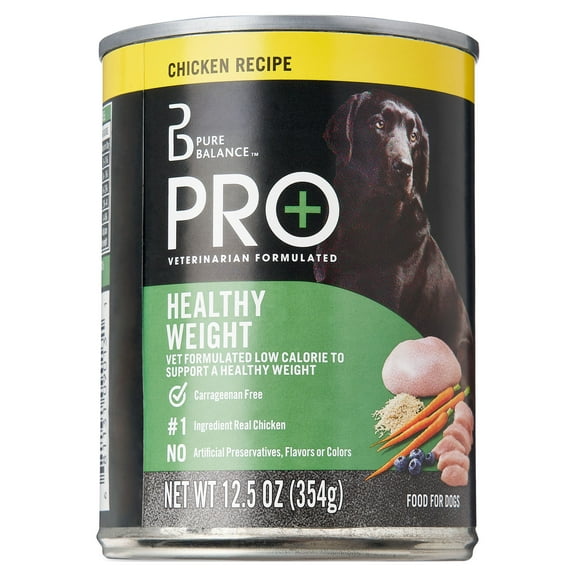 Pure Balance Pro  Chicken Recipe Wet Dog Food for Healthy Weight, 12.5 oz Can