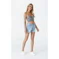 thumbnail image 5 of EVAVON Womens Apparel Cuffed Denim Shorts Light Blue, 5 of 9