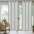 thumbnail image 4 of Sage Green Stripe Outdoor Curtains for Patio Waterproof,Windproof Privacy Curtains with Weighted Bottom,Geometric Grey White Vertical Striped Outside Drapes for Picnic Garage Yard 54"x95" 2 Panel, 4 of 8