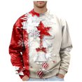 thumbnail image 1 of Men's Holiday Fashion Pullover Sweatshirt Hop Oversized Top Christmas Logo Print Hoodless Casual Wear Comfortable Street Style, 1 of 5