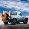 thumbnail image 3 of Daiia Sunflowers On Red Tire Covers , Travel Trailer Camper Truck SUV Motorhome Waterproof Wheel Cover, Sun Rain Snow Protector-16 inch, 3 of 9