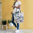 thumbnail image 6 of Open Top Canvas Tote Bag with Zipper Reusable Shopping Bag 13.5x15" Roomy Carryall Stunning Tree, 6 of 9