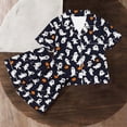 thumbnail image 3 of Mifsaly Big Girls 2 Piece Pajama Sets Halloween Pumpkin Graphic Short Sleeve Button Down Shirts and Shorts Kids Soft Comfortable Sleepwear Holiday Outfits, 3 of 6