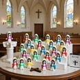 thumbnail image 2 of 100 Pcs Little Virgin Mary Figurines Bulk Mini Virgin Mary Doll Easter Jesus Figures for Thanksgiving Day Hide Easter Eggs Stuffers Sunday Baptism Gifts, 2 of 6