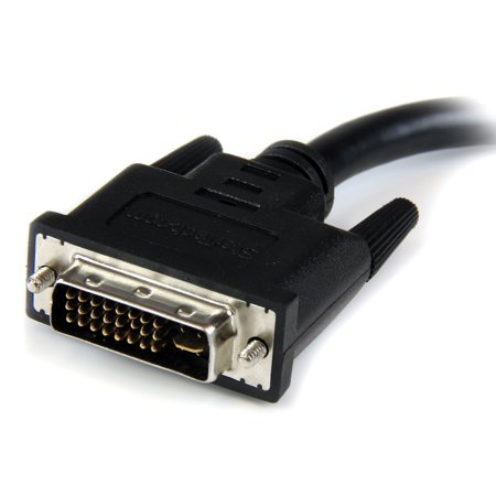 StarTech DVIVGAMF8IN ディスプレイ変換ケーブル/DVI-I - VGA/20cm/オス-メス/ブラック/モニターケーブル/ビデオコンバーター (1袋)