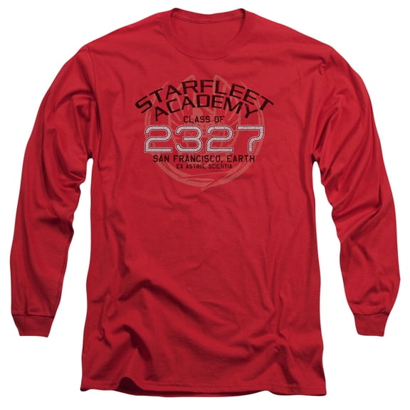 Star Trek Picard Graduation Long Sleeve Adult 18/1 T-Shirt Red