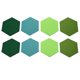 thumbnail image 1 of 10 Piezas / Juego Tablero Pegatina de Pared de Fieltro Hexagonal Tablero de Mensaje Casa 3D Multifuncional de Habitación para Niños Serie Verde, 1 of 5