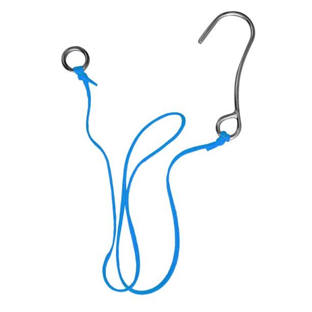 Acero Inoxidable Fuerte de La Seguridad 316 Gancho de La Del Filón Y Cuerda Trenzada Nilón para El Fotógrafo Subacuático Del Buceo con Esc Azul Macarena Buceo Single Reef Hook